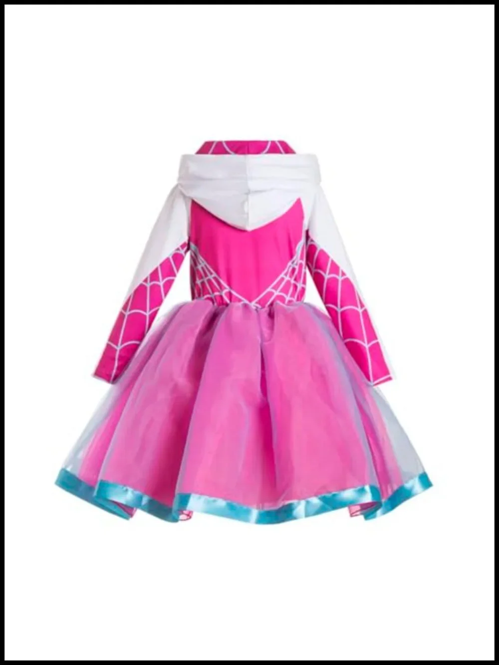 Girls Halloween Bat Spider Web Tulle Tutu Dress with Ruffle